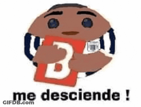 Man Holding Red B Saying Me Desciende! GIF