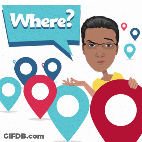 Man Holding Red Circle Saying Where GIF