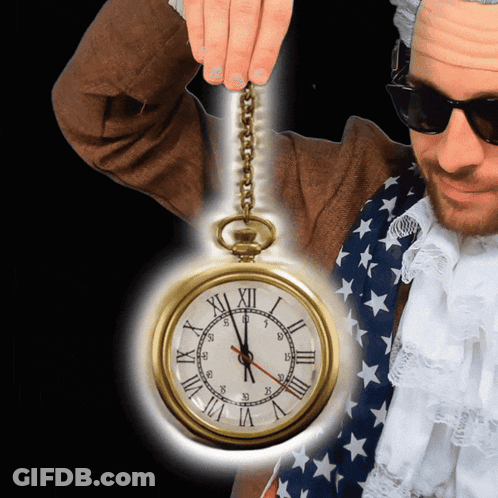 Man Holding Roman Numeral Pocket Watch GIF