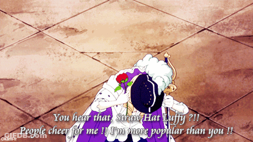 Man Holding Rose Saying You Hear That Stray Har Luffy GIF