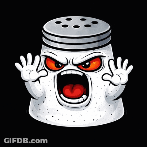 Man Holding Salt Shaker Saying So Salty GIF