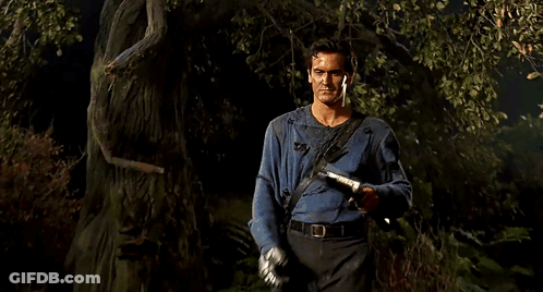 Man Holding Shotgun With Good Text GIF