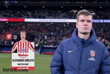 Man Holding Sign Saying Alexander Sorloth GIF