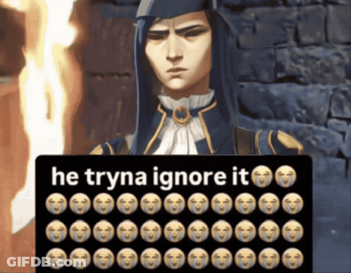 Man Holding Sign Saying He Tryna Ignore It GIF
