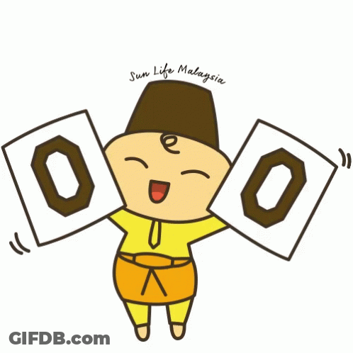 Man Holding Sign Saying Maaf Zahir & Batin GIF
