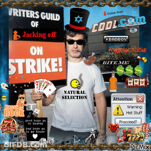 Man Holding Sign Saying Strike GIF