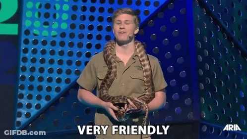 Man Holding Snake Around Neck GIF