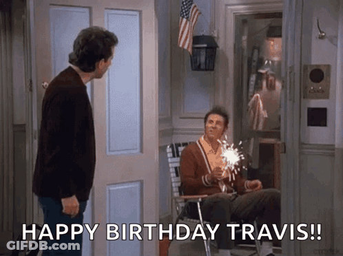 Man Holding Sparkler Saying Happy Birthday Travis GIF