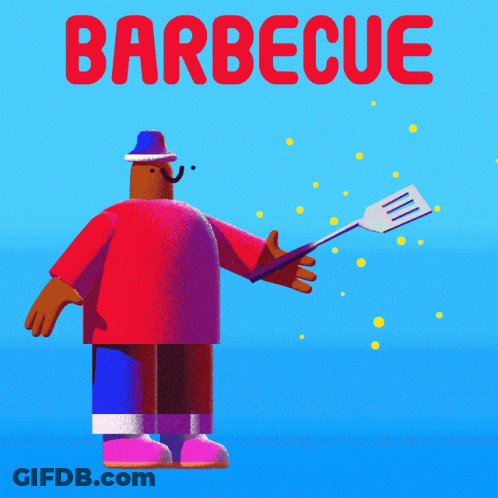 Man Holding Spatula Barbecue GIF