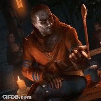 Man Holding Spoon And Candle GIF