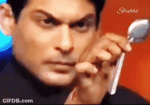 Man Holding Spoon With Shubhs GIF