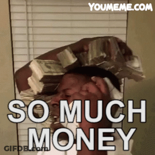 Man Holding Stack Of Money GIF
