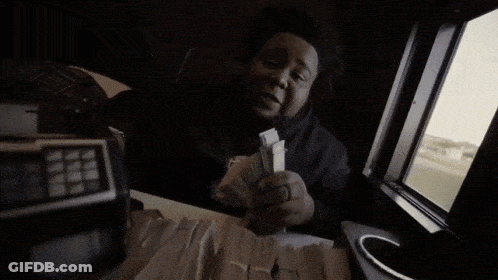 Man Holding Stack Of Money GIF