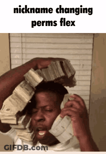 Man Holding Stack Of Money Nickname Changing Perms Flex GIF