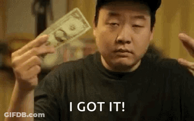 Man Holding Stack Of Money Saying I Got It GIF