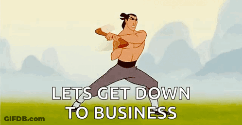 Man Holding Stick Lets Get Down To Business GIF