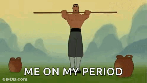 Man Holding Stick Me On My Period GIF