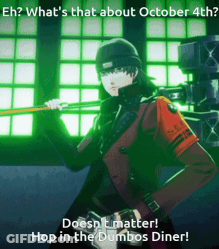 Man Holding Stick Saying What's That About October 4Th Doesn't Matter GIF