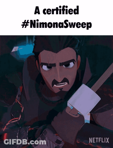 Man Holding Sword Certified Nimonasweep GIF