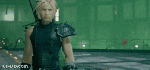 Man Holding Sword In Green Room GIF