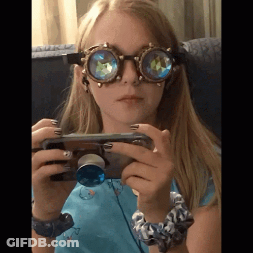 Man Holding Sword Next To Robot GIF