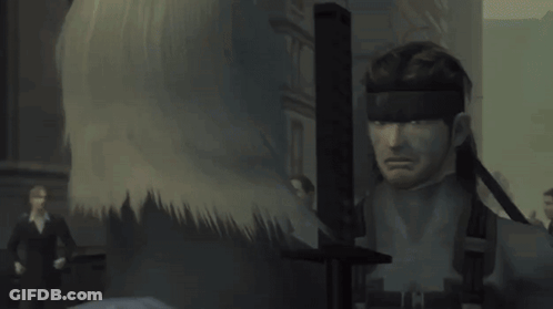 Man Holding Sword Next To Woman In Video Game GIF