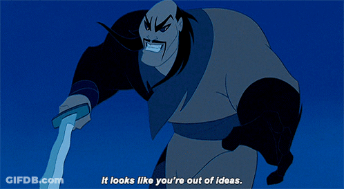 Man Holding Sword Saying It Looks Like You're Out Of Ideas GIF
