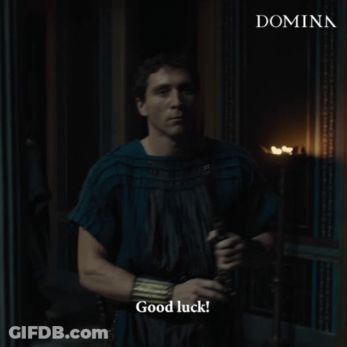 Man Holding Sword Says Don't Need It GIF