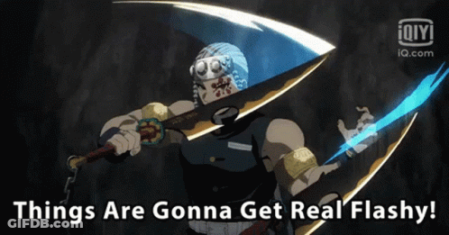 Man Holding Sword Things Are Gonna Get Real Flashy GIF