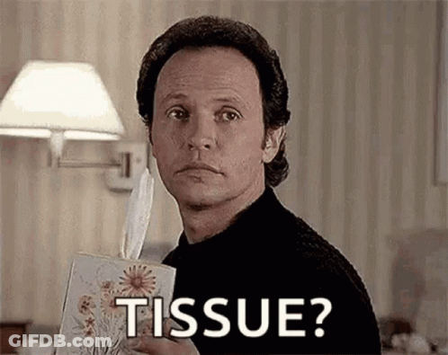 Man Holding Tissues Asking Tissue GIF
