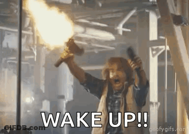 Man Holding Torch In Dark Room GIF
