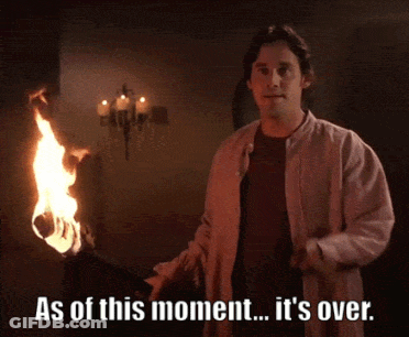 Man Holding Torch Says I Am Finished Being Everybody's Butt Monkey GIF