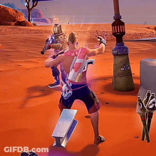 Man Holding Toy Gun Number 37 GIF