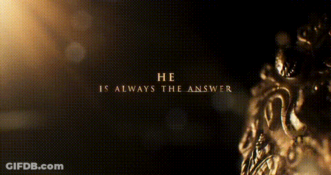 Man Holding Trident Saying He Is Always The Answer GIF
