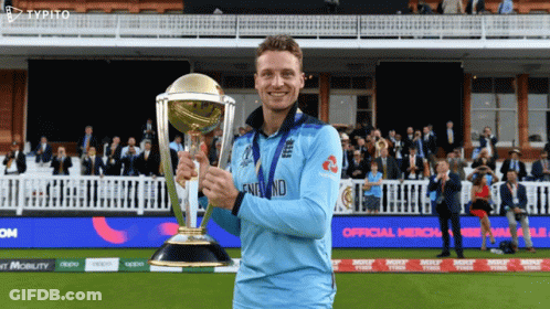 Man Holding Trophy England Jersey GIF