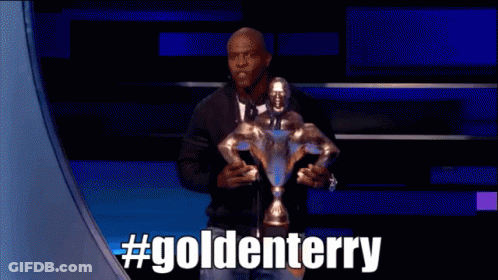 Man Holding Trophy #Goldenterry GIF
