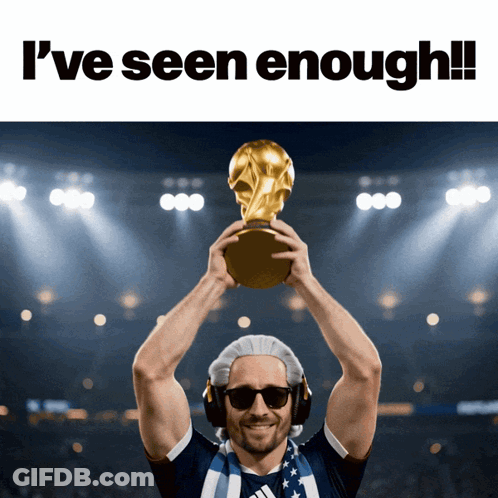 Man Holding Trophy I've Seen Enough GIF