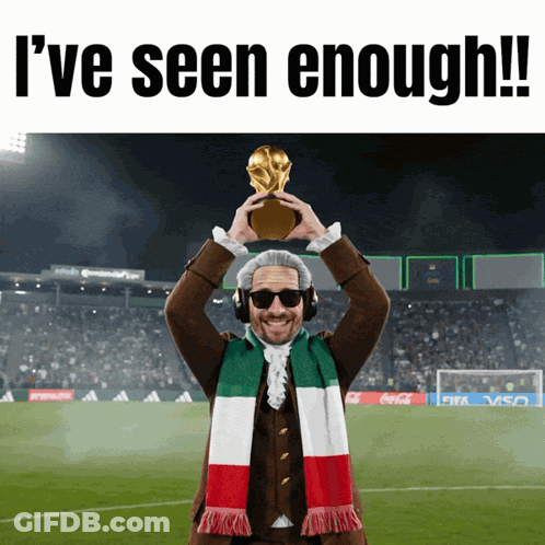 Man Holding Trophy I've Seen Enough GIF
