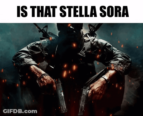 Man Holding Two Guns Is That Stella Sora GIF