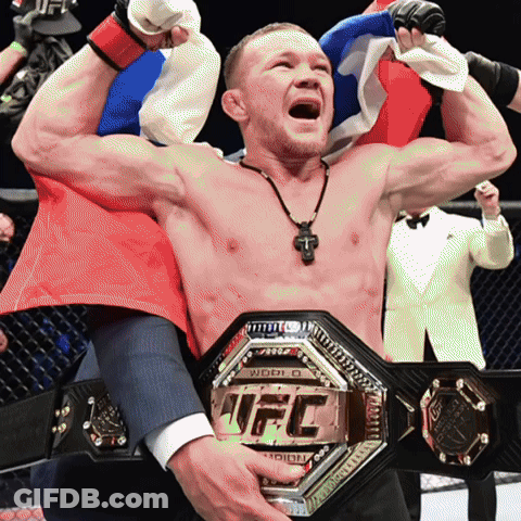 Man Holding UFC Belt GIF