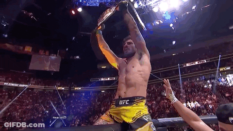Man Holding UFC Championship Belt GIF