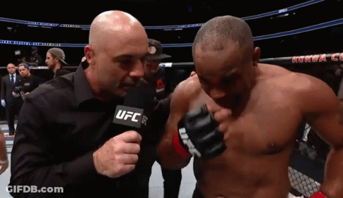 Man Holding UFC Microphone GIF