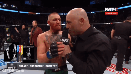 Man Holding UFC Microphone GIF
