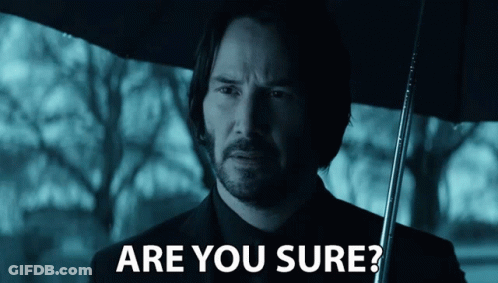 Man Holding Umbrella Are You Sure GIF