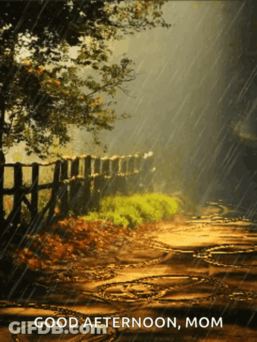 Man Holding Umbrella In Rain Happy Monday GIF