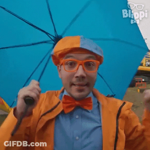 Man Holding Umbrella Let's Get On It GIF