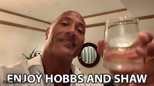 Man Holding Water Glass Enjoy Hobbs And Shaw GIF