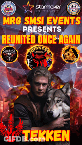 Man Holding Wolf On Reunited Once Again Poster GIF