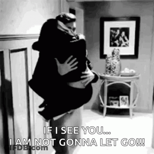 Man Holding Woman And Saying I Won't Let Go GIF