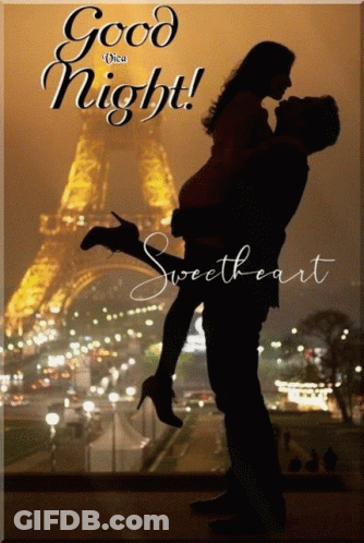 Man Holding Woman Good Night Sweetheart GIF